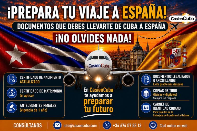 ¿Qué documentos debes traer de Cuba si vienes a vivir a España?